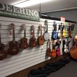 Various string instruments on wall