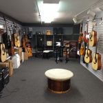 Guitars on wall