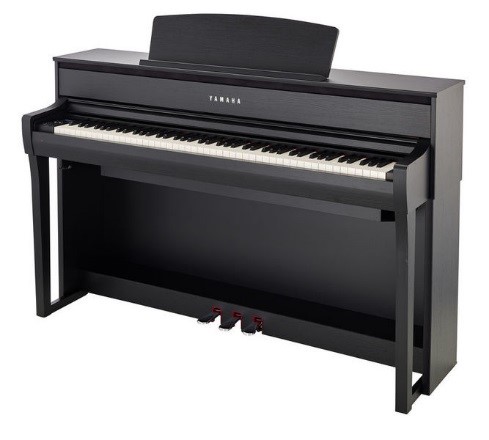 black upright piano