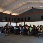 Youth band camp practicing