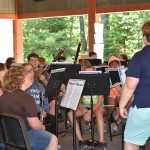 Youth band camp practicing