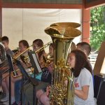 Youth band camp practicing