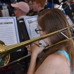 Youth band camp practicing