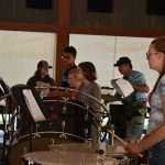 Youth band camp practicing