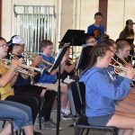 Youth band camp practicing