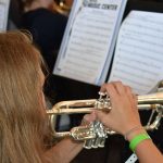 Youth band camp practicing