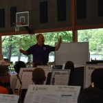 Youth band camp practicing