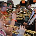 Youth band camp practicing