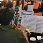 Youth band camp practicing