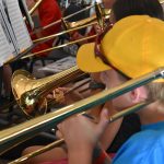 Youth band camp practicing