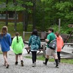 Campers walking