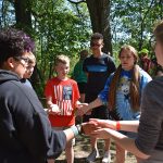 Youth band camp playing games