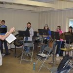 Youth band camp practicing