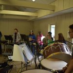 Youth band camp practicing