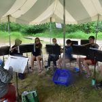 Youth band camp practicing