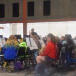 Youth band camp practicing