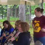 Youth band camp practicing