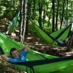 Children laying in hammocks