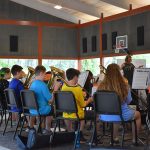 Youth orchestra practicing