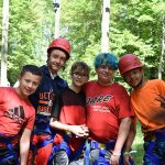 Group picture in zipline gear