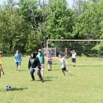 Kids playing soccer