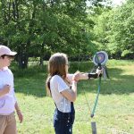 Girl practicing archery