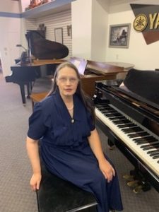 Ann Banning at piano