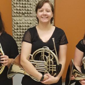 Heather Britt with french horn