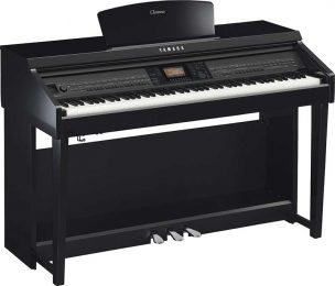 Black digital piano